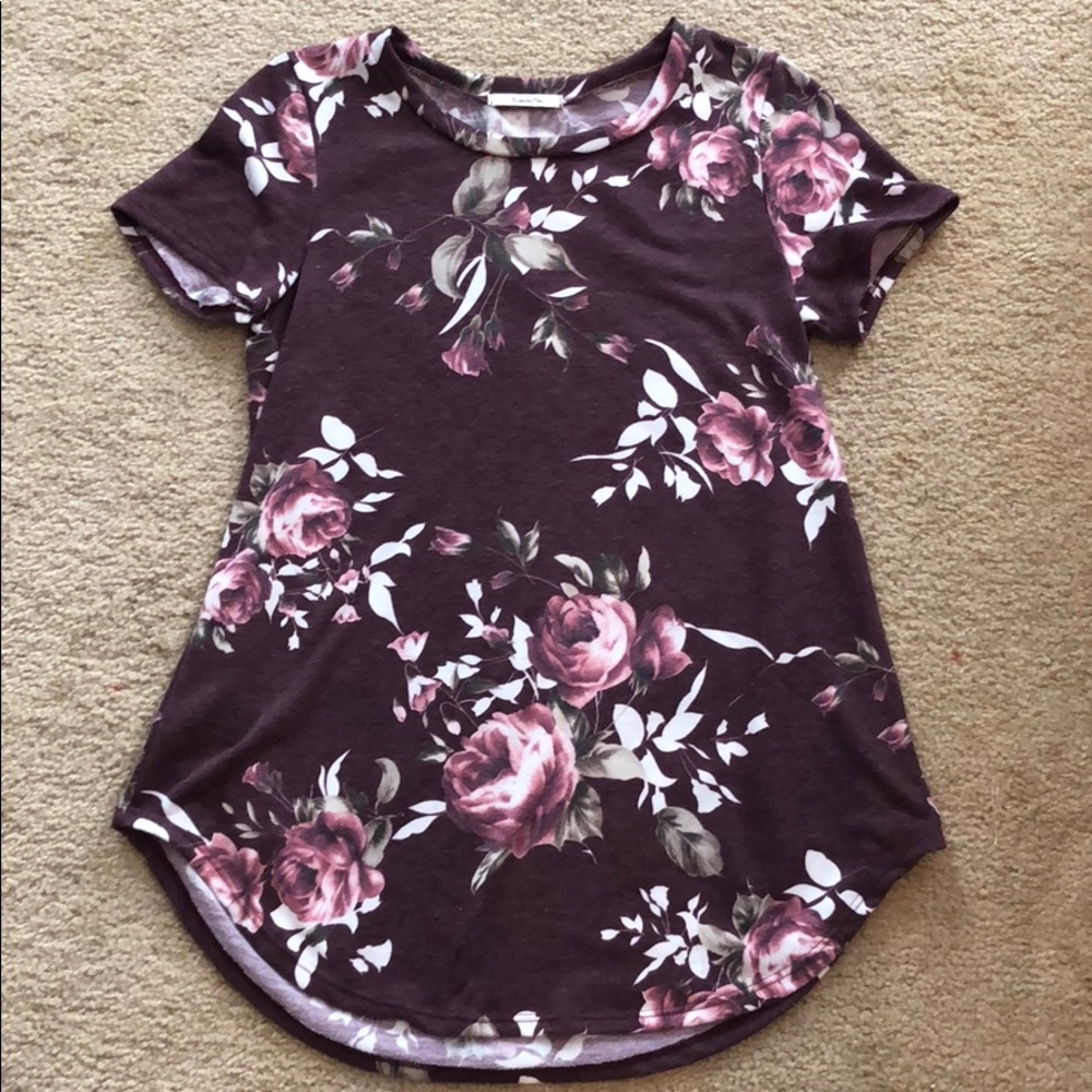 Small Distressed Floral Top
